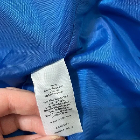 Talbots summer navy blue colorful floral preppy stretchy waist band skirt size 8 - Picture 8 of 8